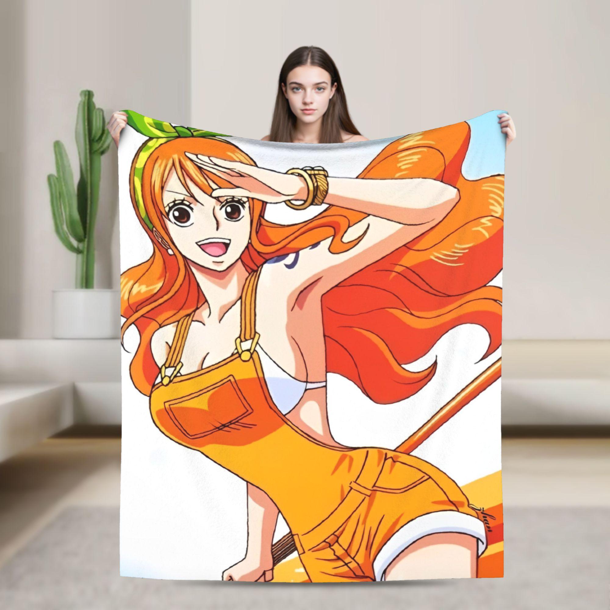 

One Nami P-Pieces Blanket Soft Warm Novelty Plush Throw Blanket For Outdoor Decorative Flannel Bedspread Bed Cover 30x40in