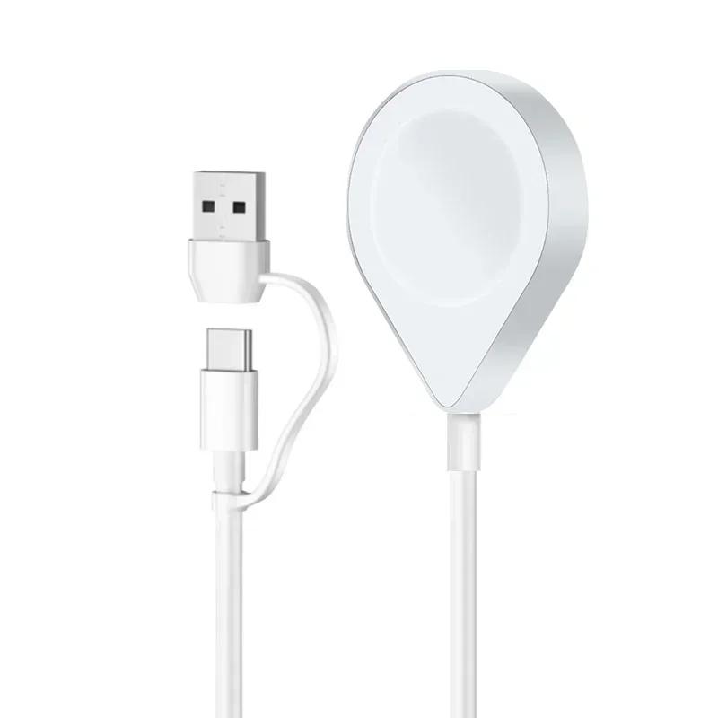Apple Watch Charger Magnetic 3 in 2 USB C iPhone Charger Fast Charging Cable Compatible Apple Watch 9 8 7 6 5 4 3 2 1 SE