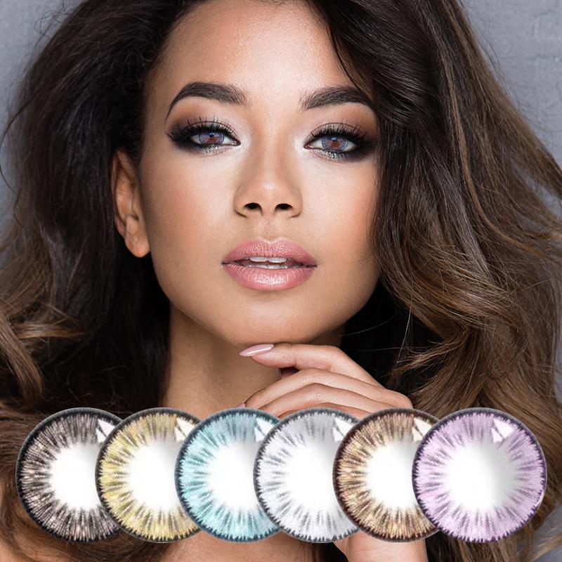 

Mrs.H 2 шт./пара, ежегодные цветные контактные натуральные линзы, очки для Хэллоуина, многоцветные контактные линзы для глаз, линзы аниме для косплея чёрный