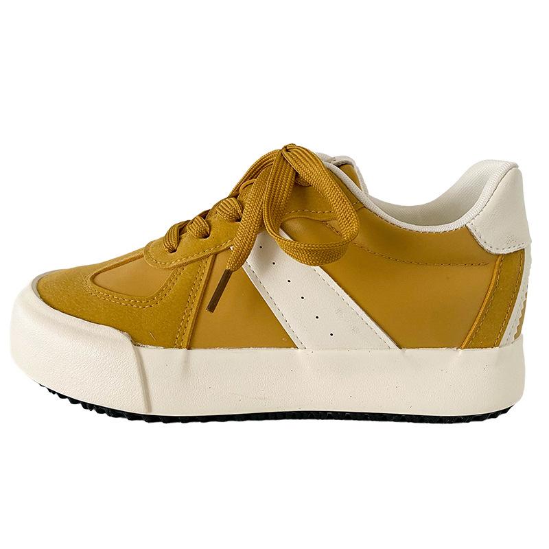 

6640 латексная стелька/внутреннее увеличение высоты толстая базовая обувь женская обувь 2025 новая круглая голова немецкая тренировочная обувь белая обувь повседневная 40