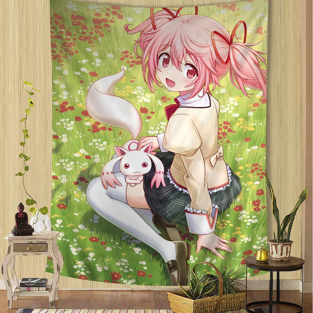 Anime Magical Girl Tapestry Bohemian Tapestry Tarot Hippie Tapestry Dorm Japanese-Style Tapestry Wall Decor 100X70CM