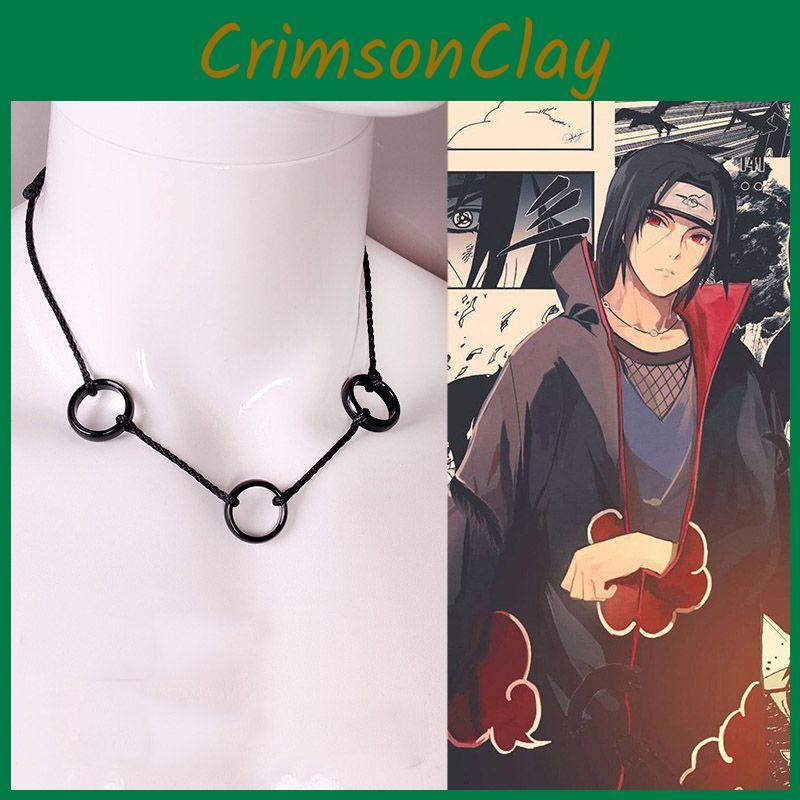 Ohromující náhrdelník s přívěskem Uchiha Itachi se třemi kroužky pro anime cosplay oblečení