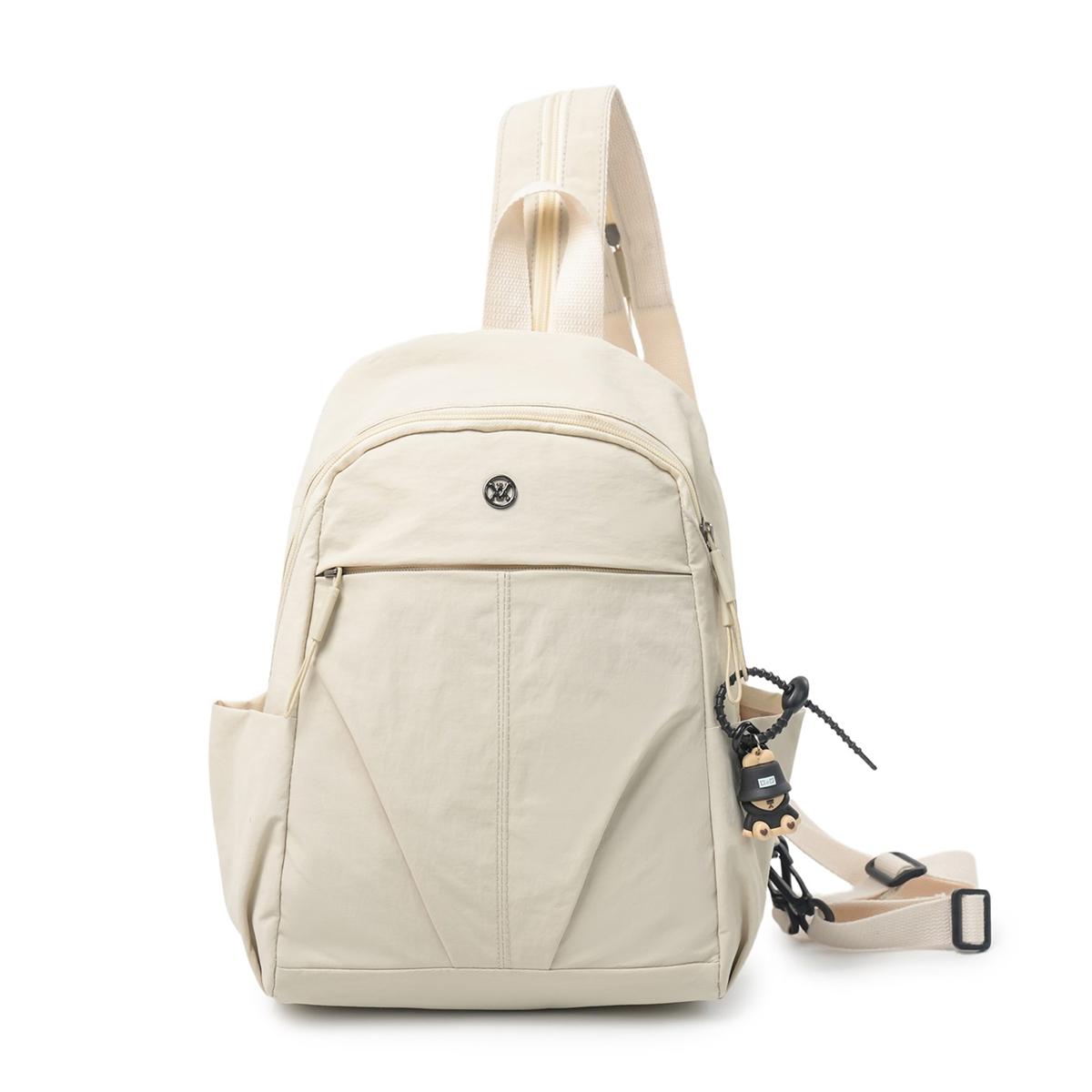 

Casual Lightweight Outdoor Hiking Shopping Travel Small Backpack for Women, Casual Mini Backpack, American-Style Mini School Bag for Male Students бежевый