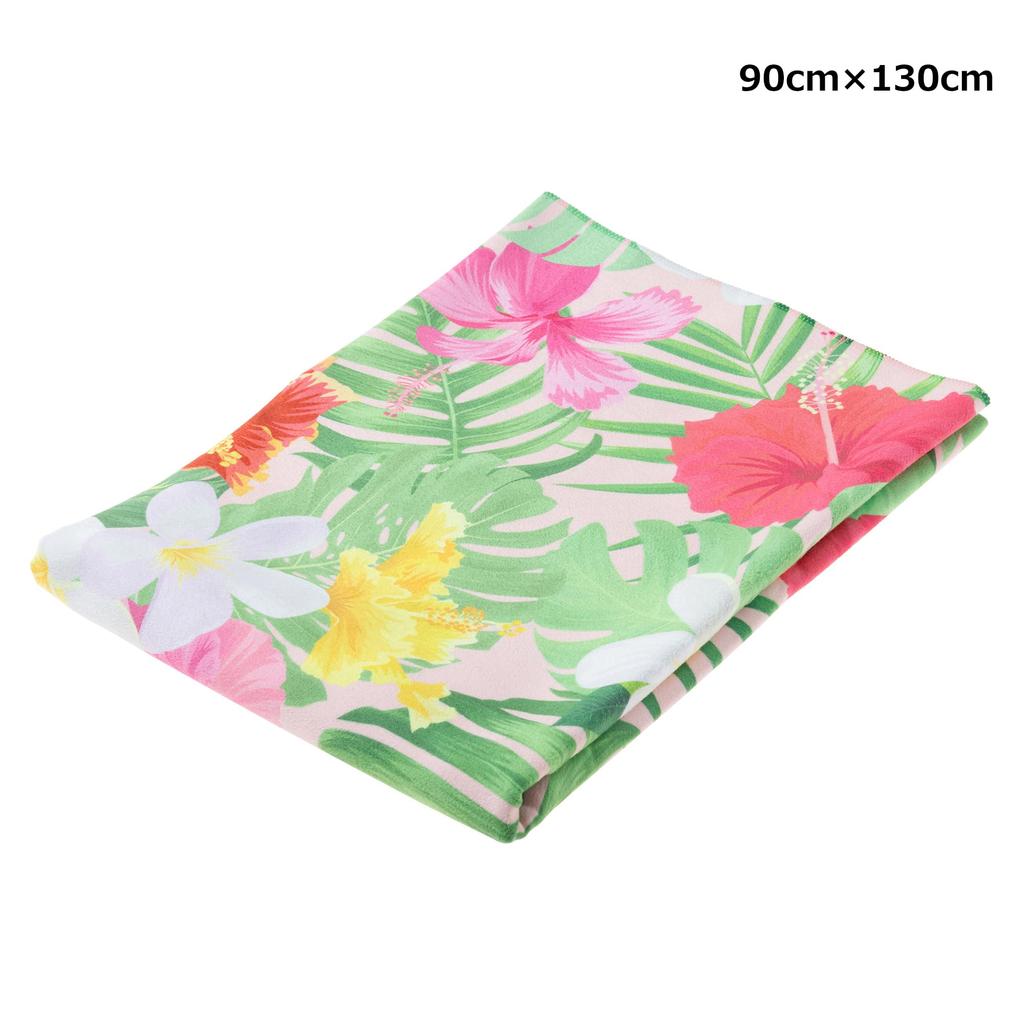 Quick-drying patterned bath towel, 90 x 130 cm / Microfiber, super absorbent, quick-drying, compact, thin, lightweight, photocatalytic / ASK-1AP-TRF-P