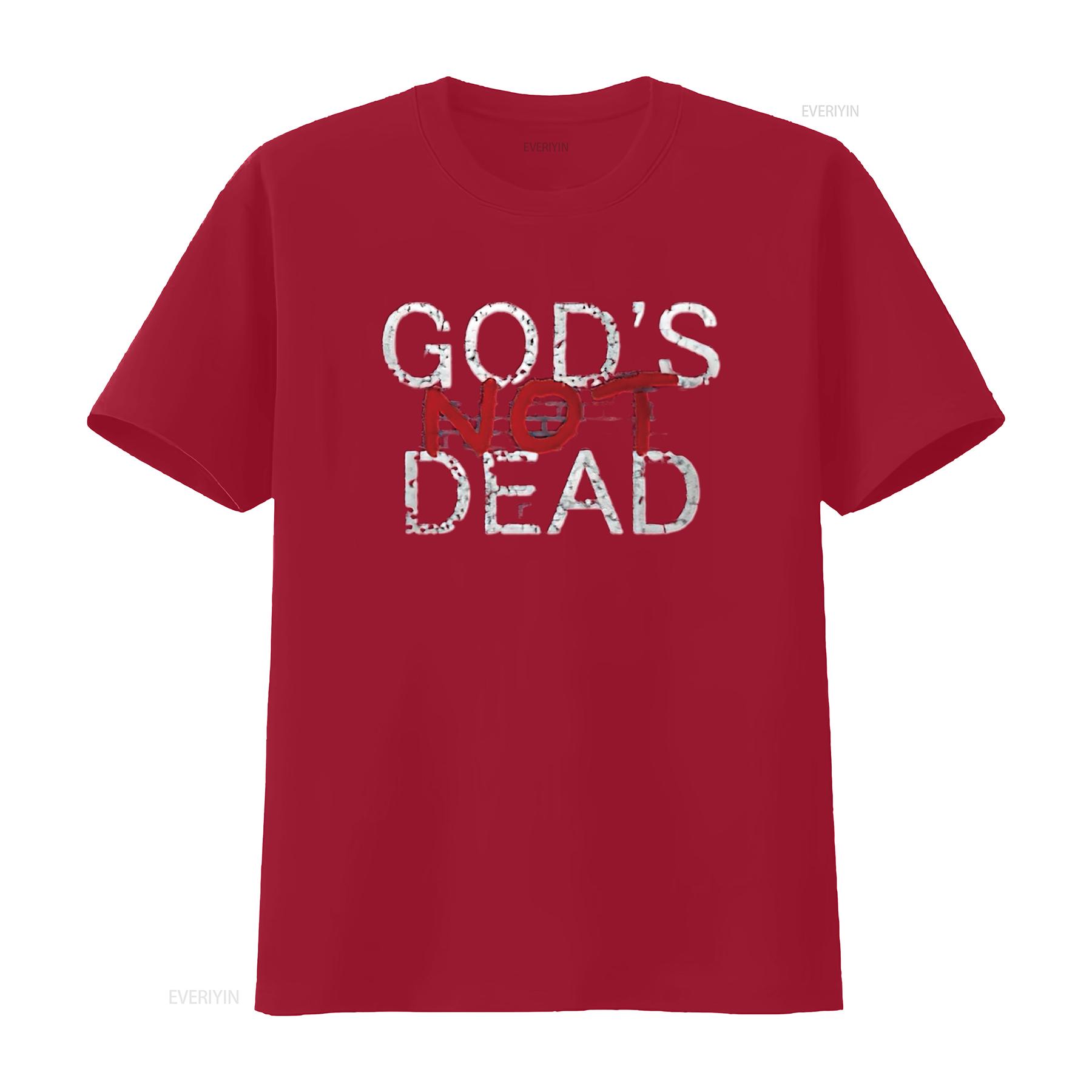 

Mens God S Not Dead T Shirt Black 2X Large vintage Washed Top For Everyday Wear Versatile Comfortable homme graphic Stylish S
