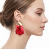 Delicate Petal Stud Earring Exaggerate Rose Ear Pendants Flower Dangle Earrings Everyday Wear