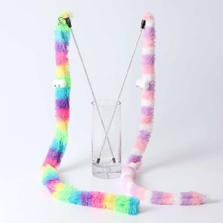 Cat Toy Teaser Wand with Bell Plush Toy Gift for Kitten Playing Exercising