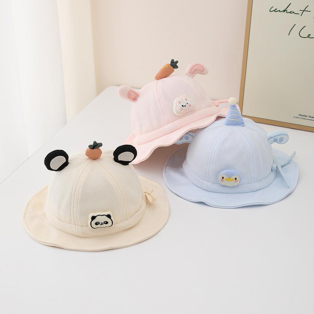 Spring Autumn Baby Sun Hat Adjustable UV Protection Bucket Cap Cartoon Fisherman Hat For Newborn Boys Girls Outdoor