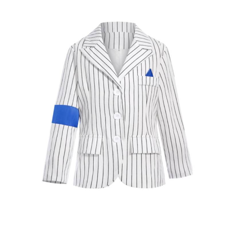 Childrens Michael Jackson Costume With Striped Trousers And Gold Fabric For Stage Performance