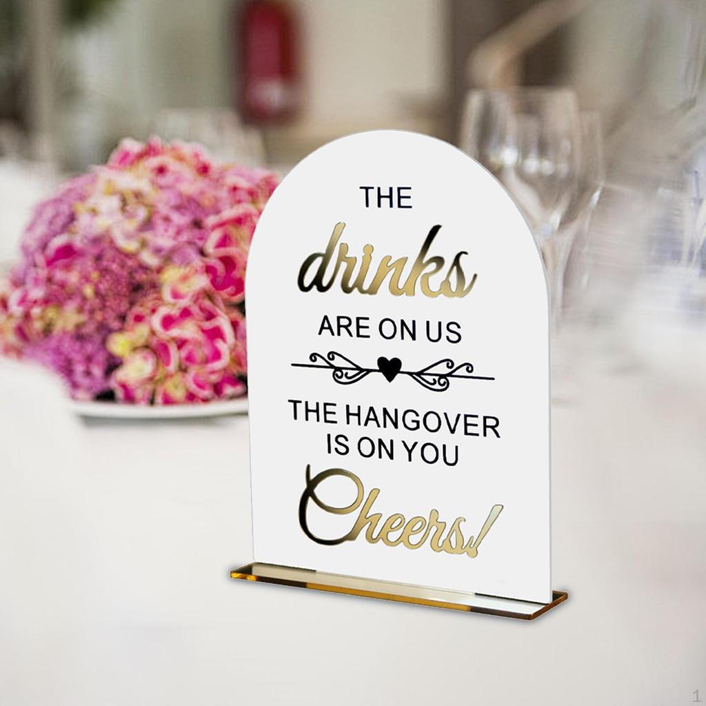 Acrylic Sign for Wedding Events and Reception Table Keepsake Decoration