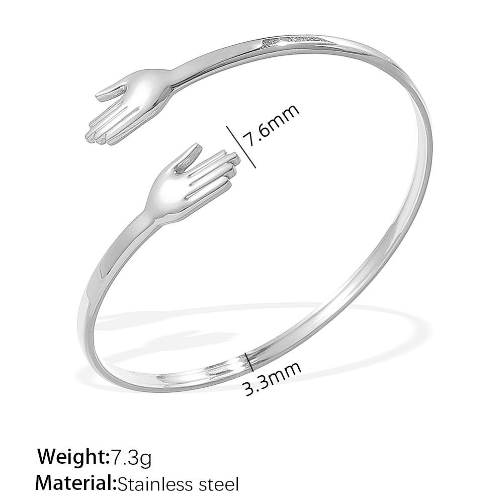 Jewelry Palm Shape Bracelet Fashion Creative Hands Embrace Open Bracelet