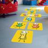 10Pcs/Set Floor Stickers Self-adhesive Cartoon Print No Residue Lattice Number Game Wall Sticker for Children's Room