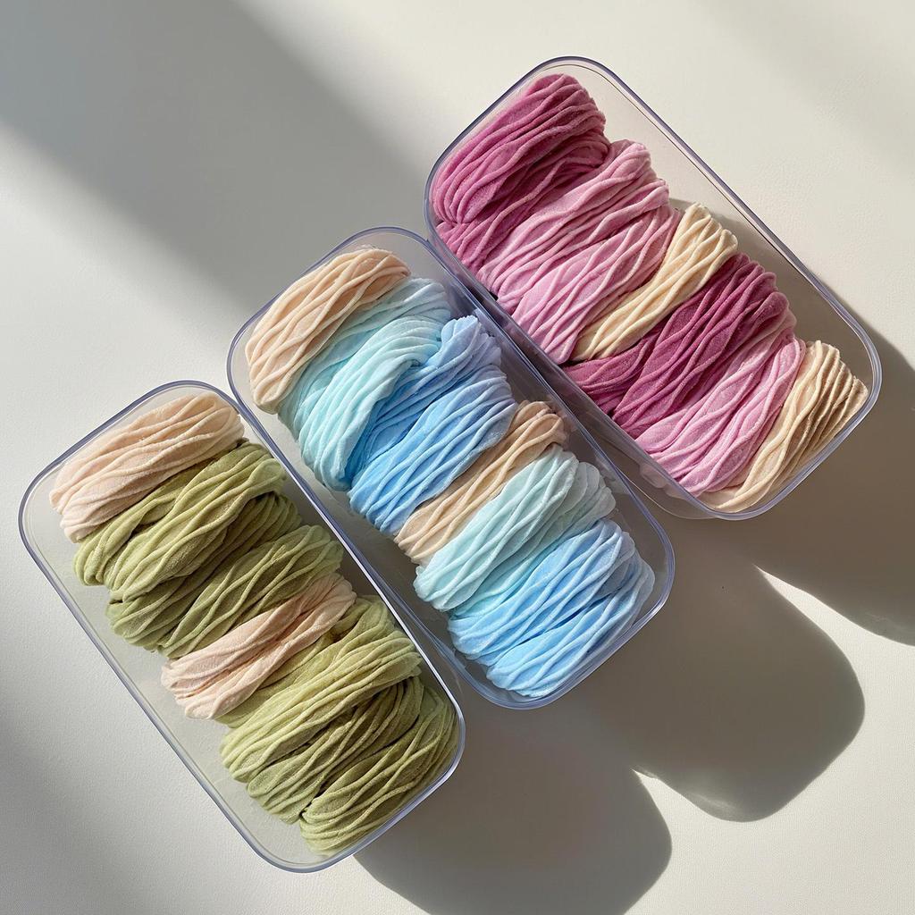 High Elasticity Durable Women's Ponytail Hair Tie In Thickened Seamless Rubber Band with Acrylic Box.