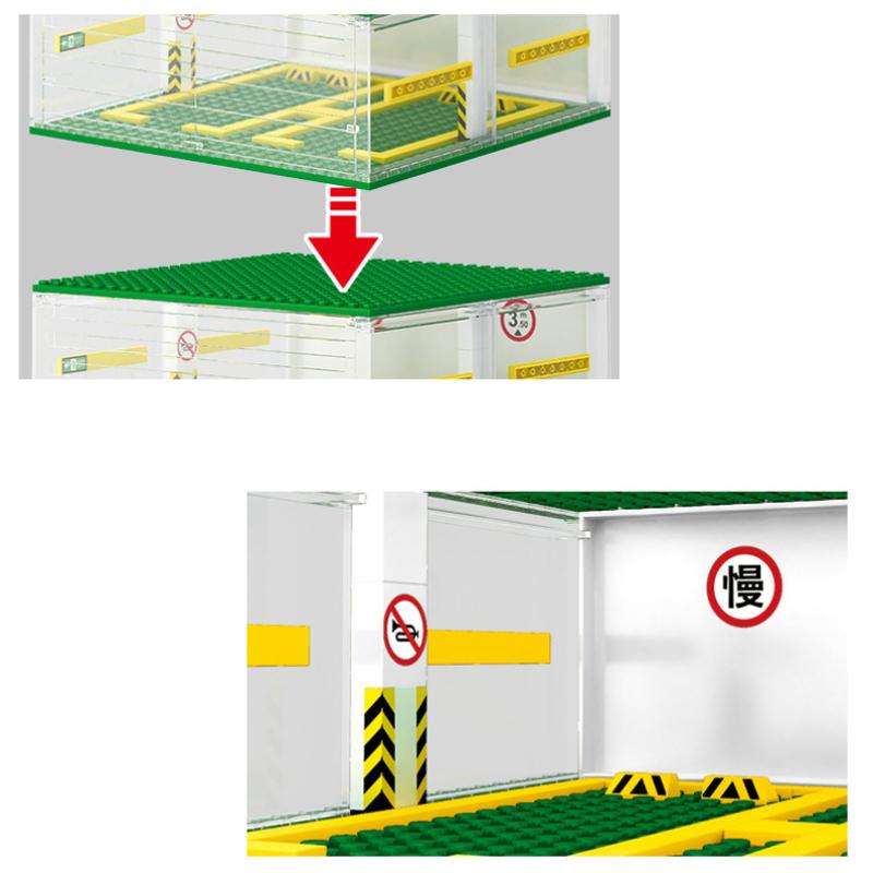 S5109 Ünlü Araba Dünyası 3D Otopark Depolama Ekran Kutusu Yapı Taşları çocuk oyuncakları Hediyeler Araba Modeli Koleksiyonu Oyuncak