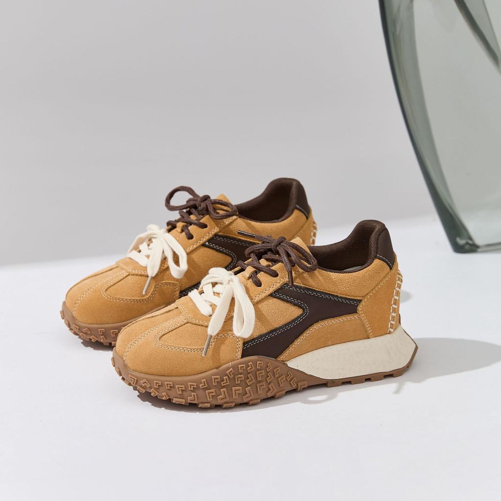 Inner height increase German training shoes women's 2025 thick-soled invisible 7CM Forrest Gump shoes small versatile casual sports shoes