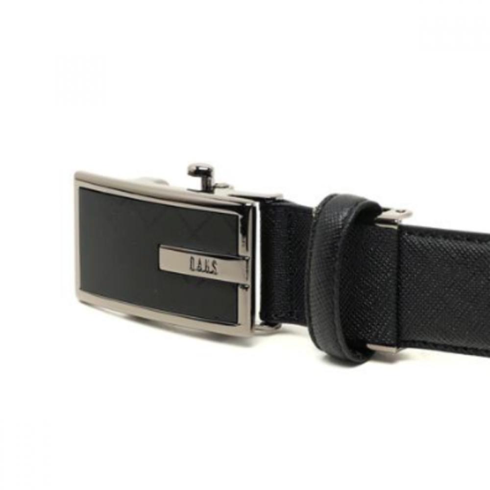 Daks Black Check Buckle Leather Automatic Belt Dbbe9f761bk
