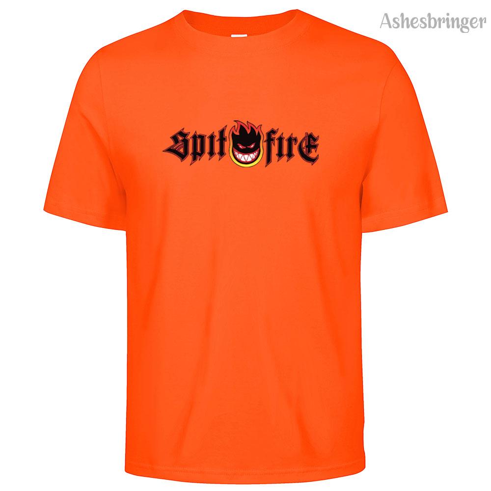 Men's Cotton Spitfire Man T-shirt Round Neck Casual Street Style Fashion Breathable Tops for Men and Women