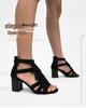 2025 Women's Chunky Heel Tassel Ankle Boots Peep Toe, Back Zipper, Roman Style Sandals