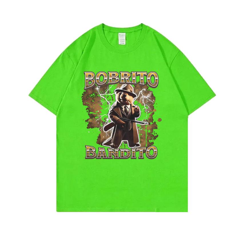 Italian Brainrot Bobrito Bandito T-shirts Capybara Funny Meme T Shirt Men Women's Fashion Casual Humor Oversized Short Sleeve