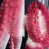 2 Yard Flounce Wave Lace Fabric 12cm Wide Fashion Pleat Mesh Organza Gradient Color Ruffle Dress Accessories