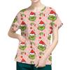 Women's Short Sleeved Patterned Pockets, Work Print Stand Up Collar, Single Breasted Protective Clothing, Cardigan Jacket, Top