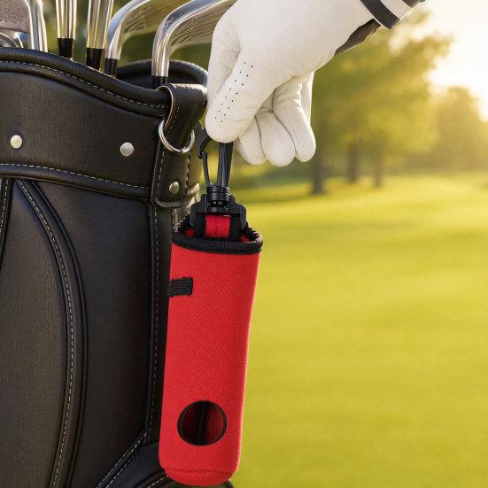 Golf Ball Carry Bag with Clip, Hold 3 Balls & 3 Tees, Golf Ball Carrier Pouch for Golf Bag, Golf Ball Organizer Holder, Golf Accessories