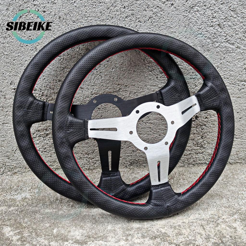 JDM Universal 330mm Steering Wheel Deep Dish Racing Sports Steering Wheel for Honda Toyota
