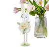 Easter Standing Bunny Figurines Cute Standing Rabbit Spring Flower Home Decor Living Room Ornament Kids Gift Flower Decoration