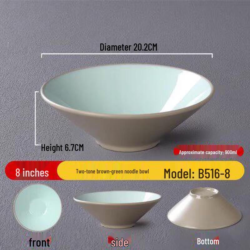 

A5 Melamine Thickened Soup & Noodle Bowl - 2 Pack