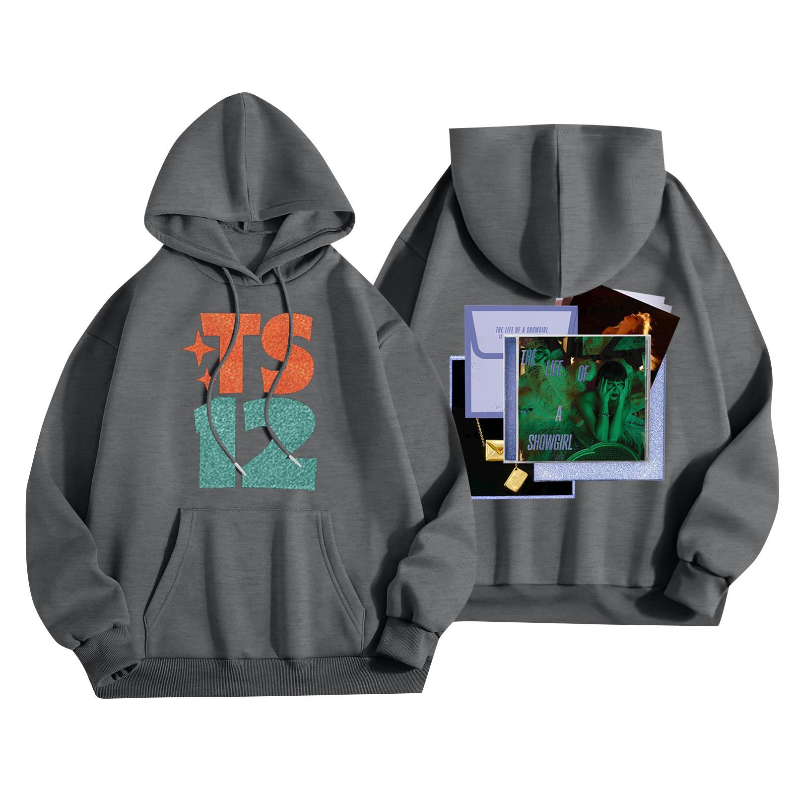 

Женский модный легкий пуловер с длинным рукавом и карманами, худи с принтом XXXL