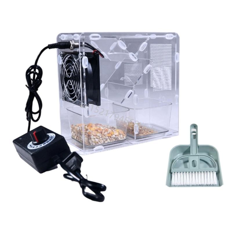 Прозрачный акриловый аппарат для выдувания семян птиц, машина для выдувания зерен для эффективного удаления шелухи 6XDE