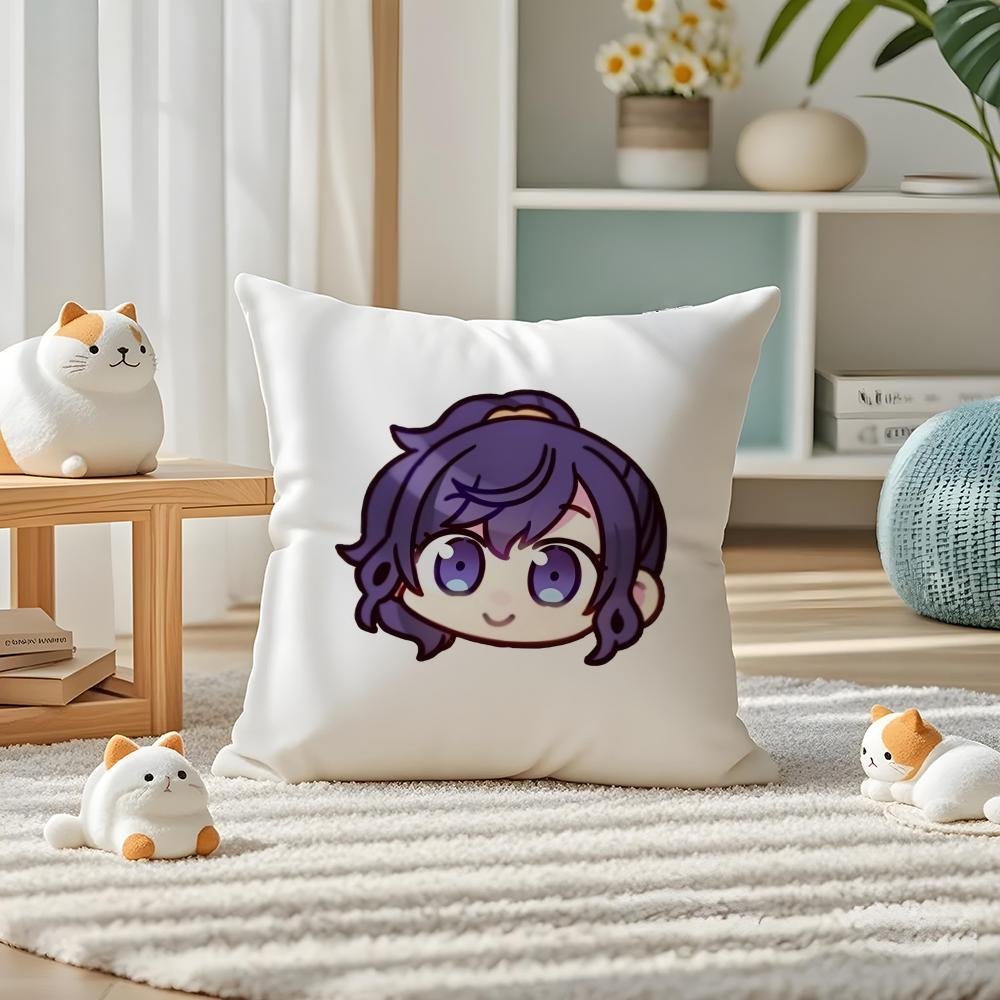 AAsahina Mafuyu Chibi Pillow Case Silky elegant Comfort Sofa Bed Invisible zipper
