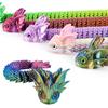 3D Printed Dragon Snake Movable Joint Fidget Toy Figurine Simulation Snake Office Desktop Ornament New Year Gifts Crafts Gift
