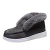 Women's Winter Cotton Shoes Fashionable Suede Warm Cotton Shoes Outdoor Soft Sole with Wool Comfortable Snow Boots Plus Size 43