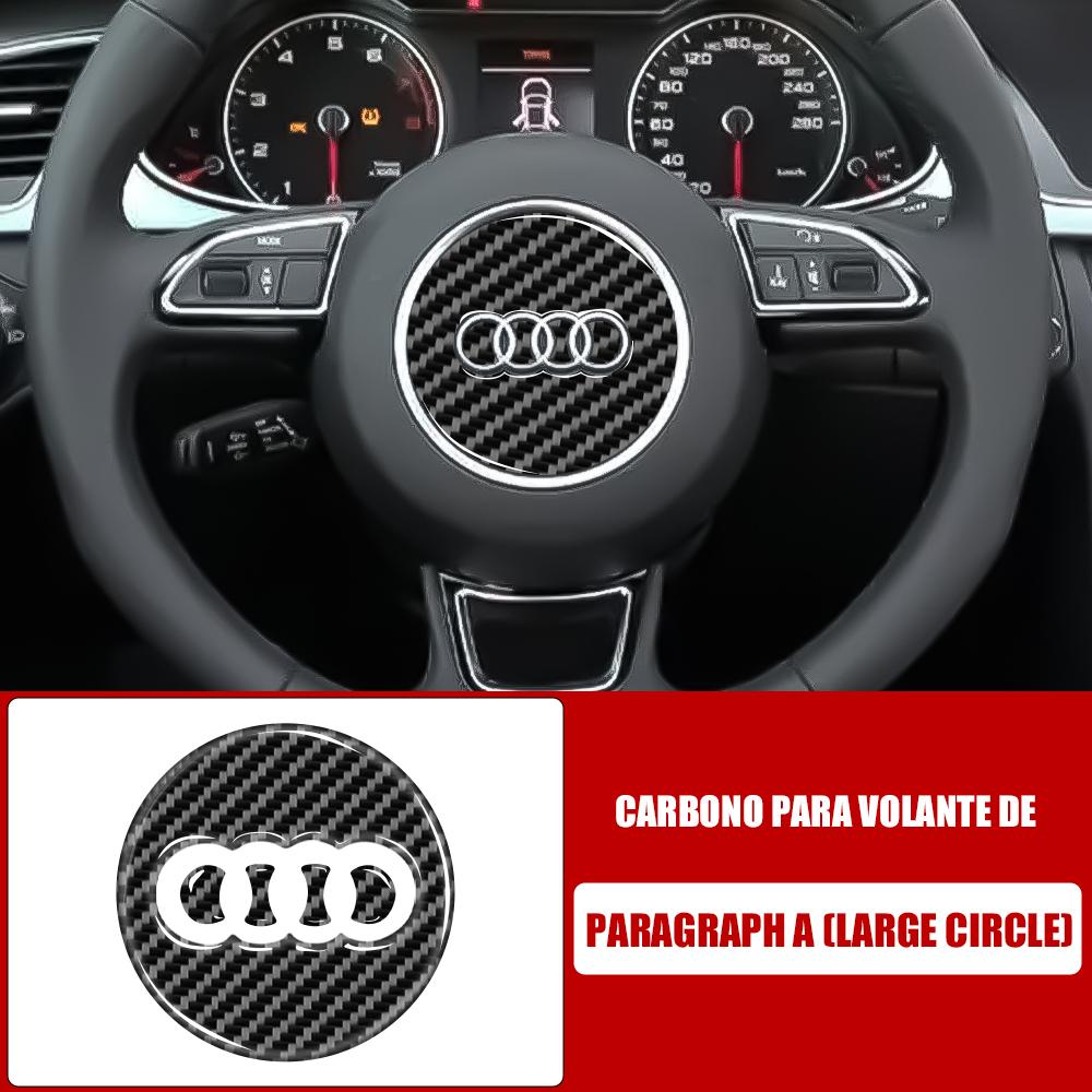 2026 Car Steering Wheel Carbon Fiber Emblem Covers Sticker For AQ3 A3 A6L A4L Q3 Q5 Q7 S3 Q2L Q5L A4 Auto Interior Decor Accessories