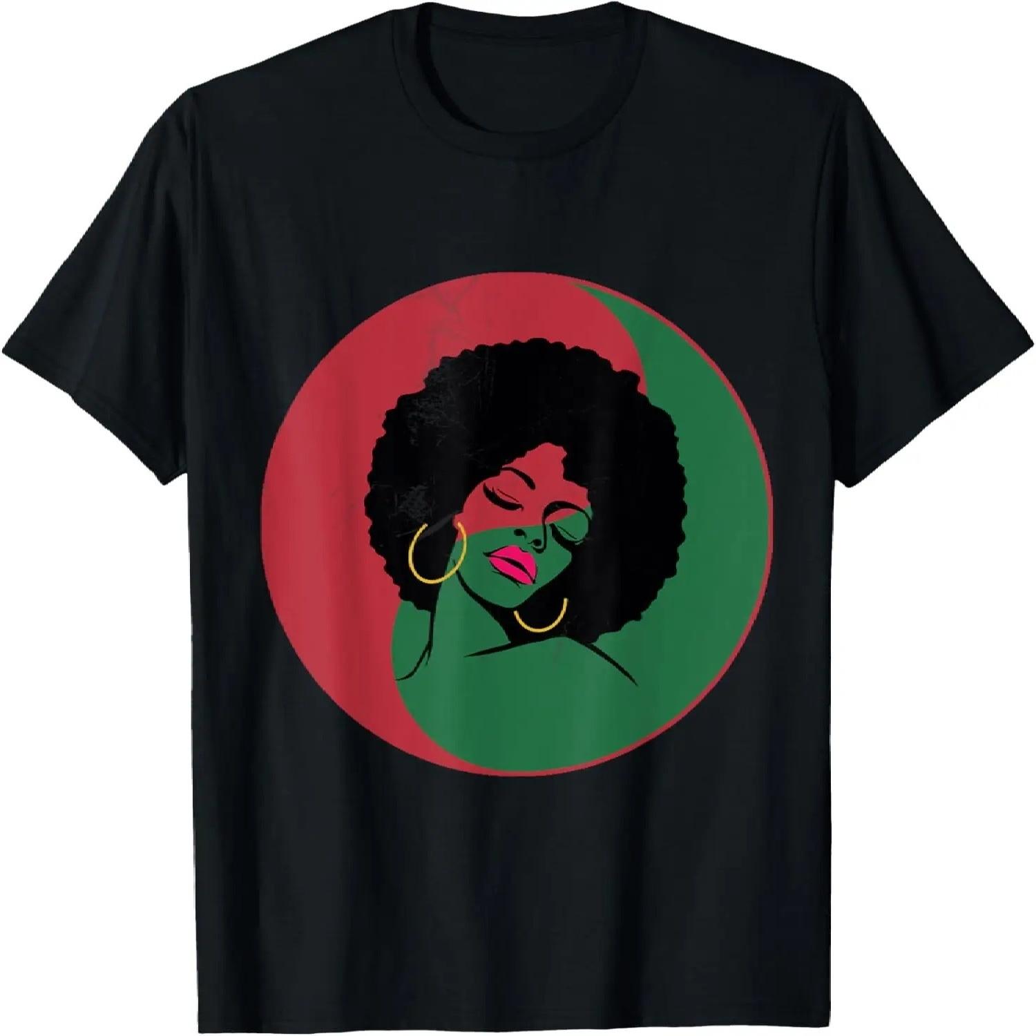 

Womens Black History Shirt Afro American Pan African Woman T-Shirt S чёрный