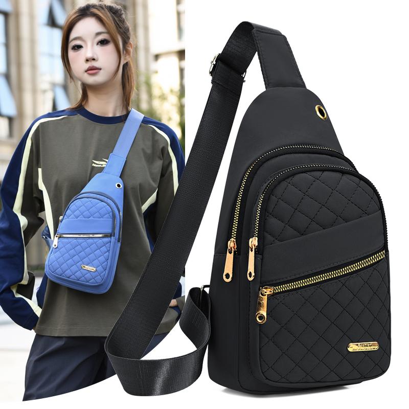 Minimalistische Damen-Brusttasche mit großer Kapazität, mehrlagig, wasserabweisend, Frontrucksack, lässige Outdoor-Umhängetasche für Mädchen