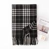 Autumn and Winter Fashion Versatile Plaid Women's Simple High End Imitation Cashmere Scarf To Keep Warm and Cold Proof Neck Scarf