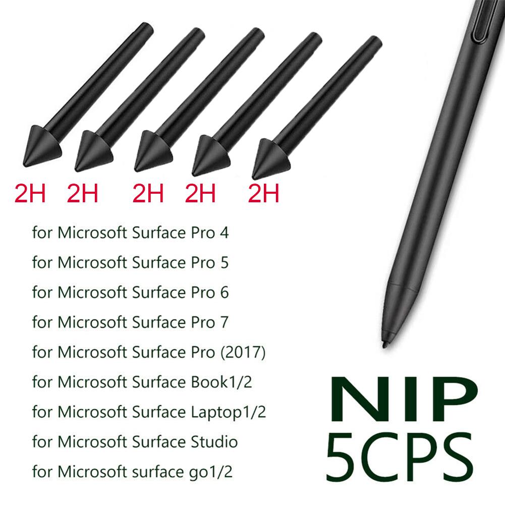 3/5pcs 2H HB H Touch Screen Pen Spare Nibs Replacement Plastic Stylus Tips Refill Accessories for Microsoft Surface Pro 7/6/5/4
