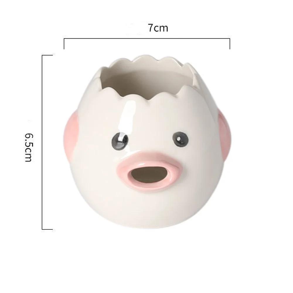 

Миле куряче яйце Сепаратор білка Жовток Kawaii Білок Керамічний фільтр Сепаратор Випічка Кулінарія Кухня Основний інструмент мистецтва