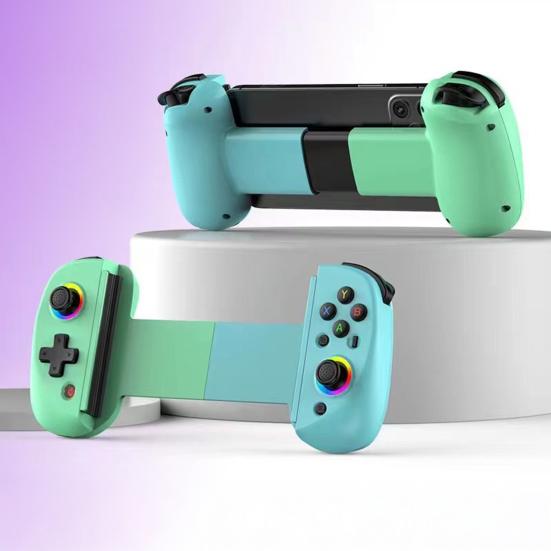 Wireless Game Controller for Android for iOS RGB Light 6-Axis Gyro Vibration Stretchable Tablet PC Gamepad Bluetooth-compatible Gaming Joystick