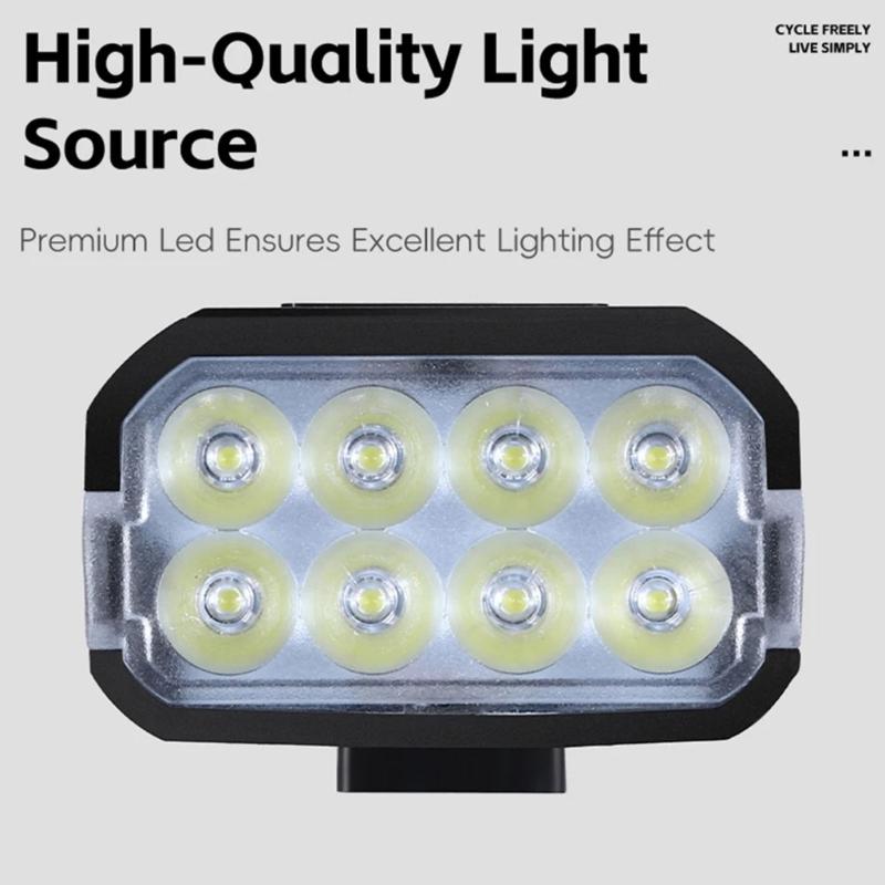 Waterproofs Bike Headlight 4 Light Modes Bright Front Bicycles Light Night Cycling Bike Light for Mountain Cycling