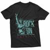 Rock On America 4th of July Vintage Statue Of Liberty T-Shirt