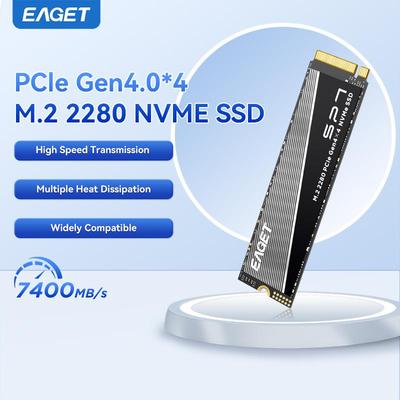 EAGET SSD PCle Gen4x4 NVMe M.2280 Până la 7400MB/s Unitate Solidă Internă de Mare Viteză pentru PC Laptop & Gaming Transfer de Date Ultra-rapid