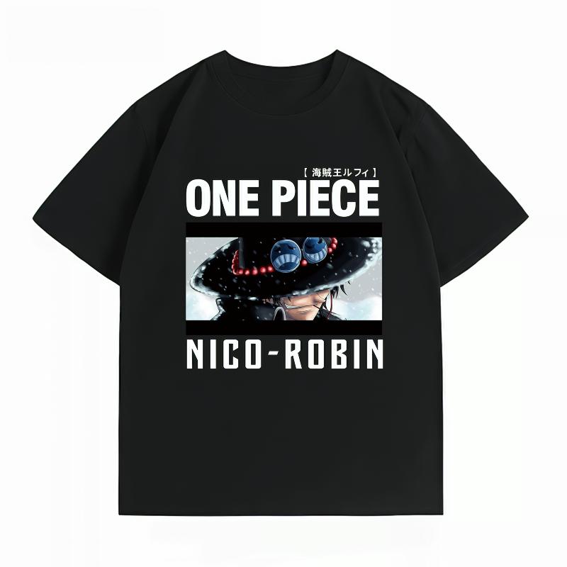 Unisexs Clothing New 100 Cotton Breathable Summer Tshirt One Piece Nico Robin Print Casual Streetwear Unisexs Tshirt