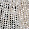 1String, White Natural Freshwater Pearls, Boho Handmade Round Pearl Beads for Jewelry Making DIY Necklaces Crafts (Beads 9-10mm, Length 36cm)