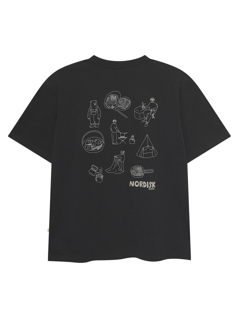 NORDISK Camping Illustration Short Sleeve T-Shirt - U_Black