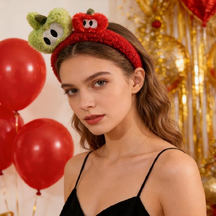 Fashionable Fruit Headwear Lightweight Plush Fabric Hair Band Props For Outdoor Activity And Daily Styling Tool