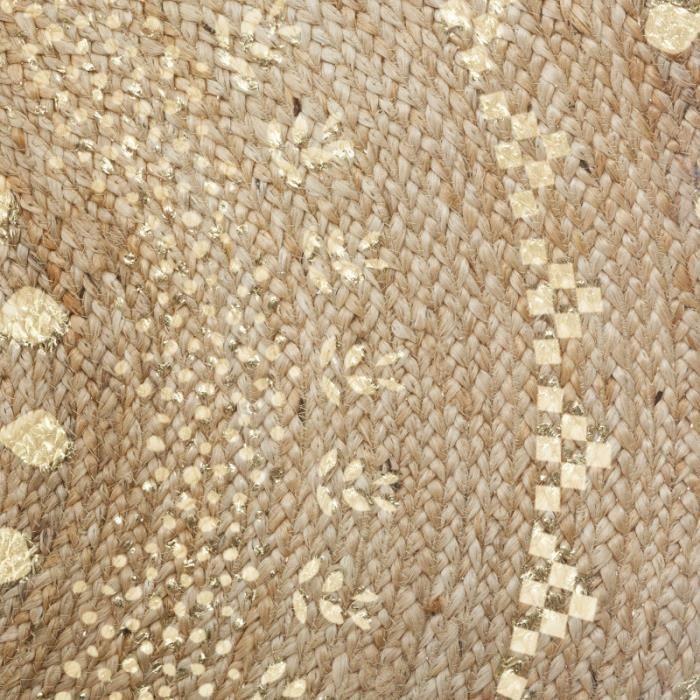 Tapis rond jute vegetale "Shine" diamètre 115 cm Atmosphera