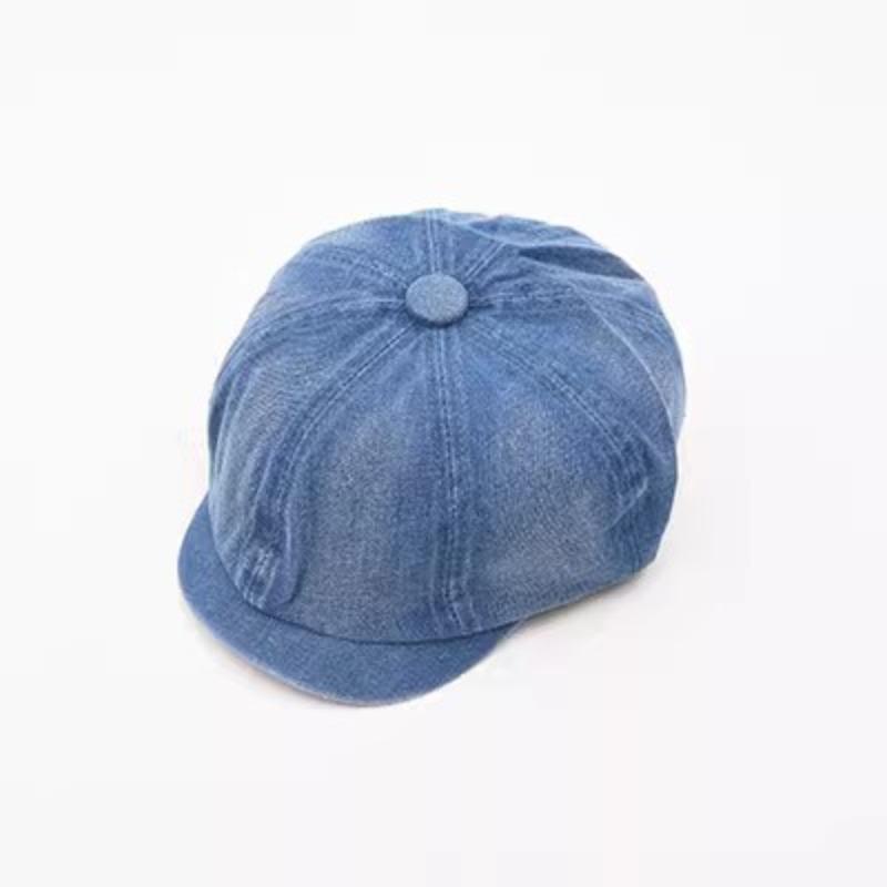 Bavlněný baret Pánská malířská čepice Newsboy čepice Klobouk Rybí kost Osmihranný klobouk